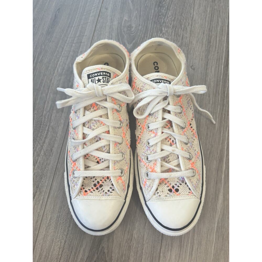 Converse Chuck Taylor Crochet Knit Platform Sneakers Women’s 9 Low Top Festival - Picture 4 of 10